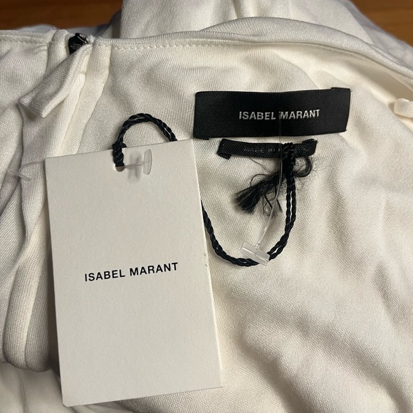 NWT Isabel Marant- White Jenila Dress. Size US 12. French Size 42. - Picture 6 of 10